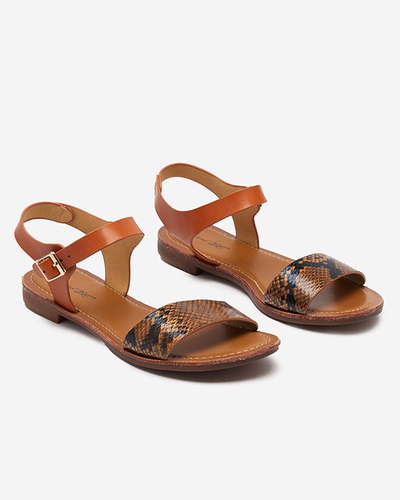 Damensandale mit Camel-Prägung Xetera - Schuhe