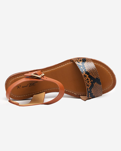 Damensandale mit Camel-Prägung Xetera - Schuhe