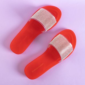 Damenschuhe aus rotem Gummi mit Zirkonia Niamh - Schuhe