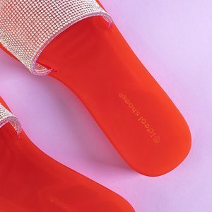 Damenschuhe aus rotem Gummi mit Zirkonia Niamh - Schuhe