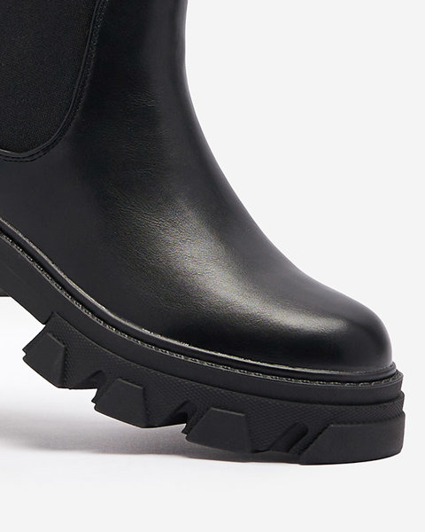 Damenstiefel zum Hineinschlüpfen in Schwarz Inilco- Footwear