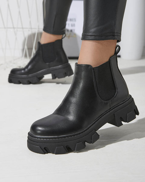 Damenstiefel zum Hineinschlüpfen in Schwarz Inilco- Footwear