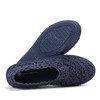 Dark blue lace-up sneakers in the style of slip on Bari - Footwear