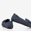 Dunkelblaue Slipper mit Schleife Orisa - Schuhe 1