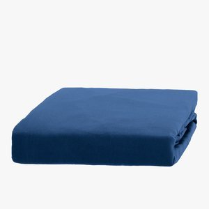 Dunkelblaues Baumwolltuch mit Gummiband 140x200 - Betttücher