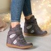 Dunkelgraue Keil-Sneakers von Barbra - Schuhe