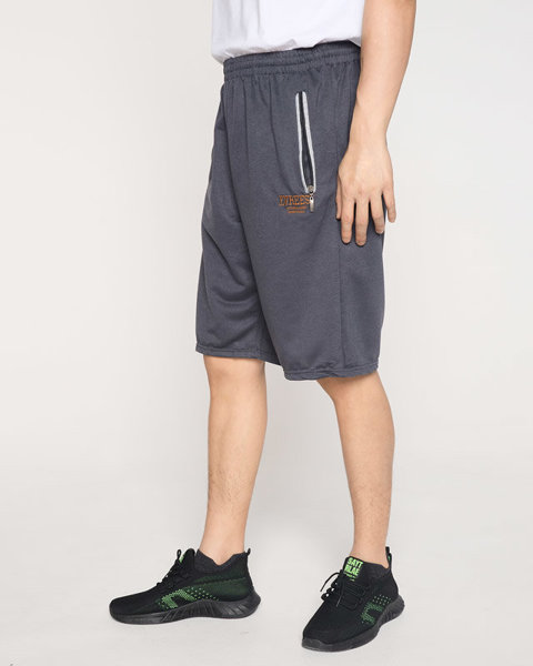 Dunkelgraue Sweat-Shorts für Herren - Kleidung