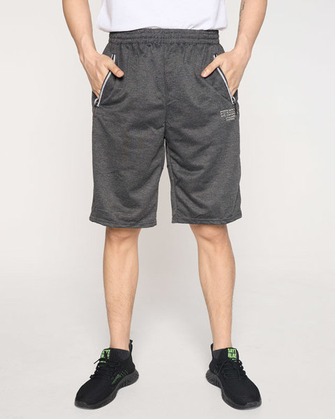 Dunkelgraue kurze Sweat-Shorts für Herren - Kleidung