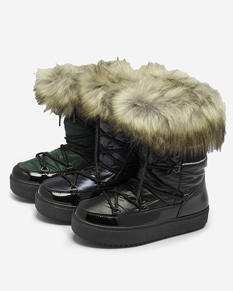 Dunkelgrün lackierte Damen-Schneestiefel Luccav- Footwear