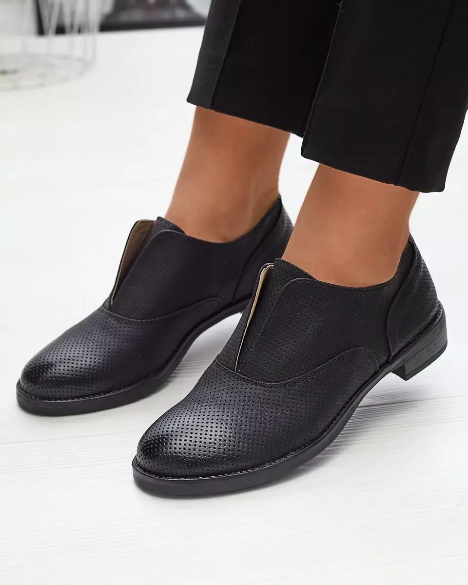 Durchbrochene Halbschuhe für Damen in schwarz Mazzel- Footwear