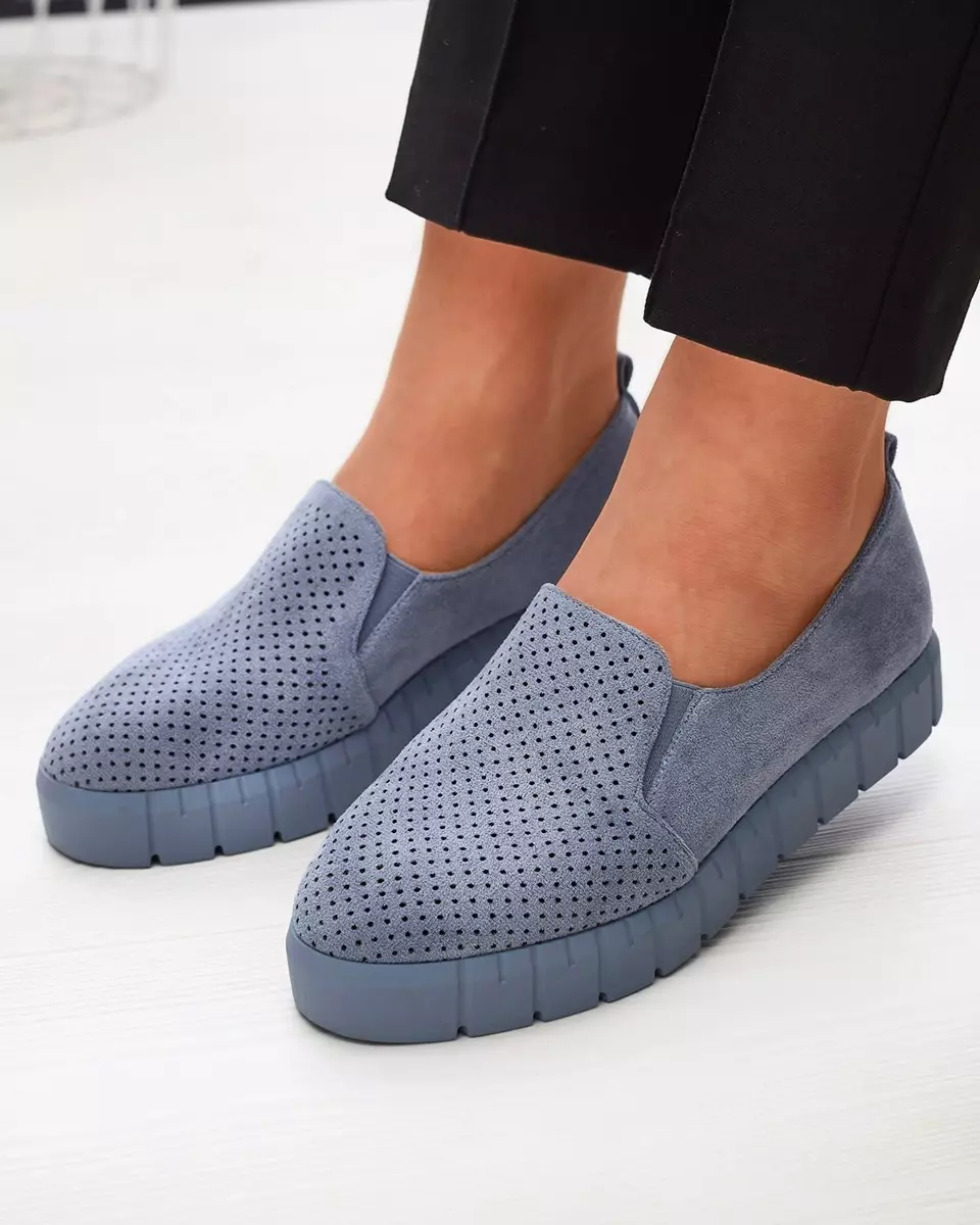 Durchbrochene blaue Damen-Slipper von Cegeti - Footwear