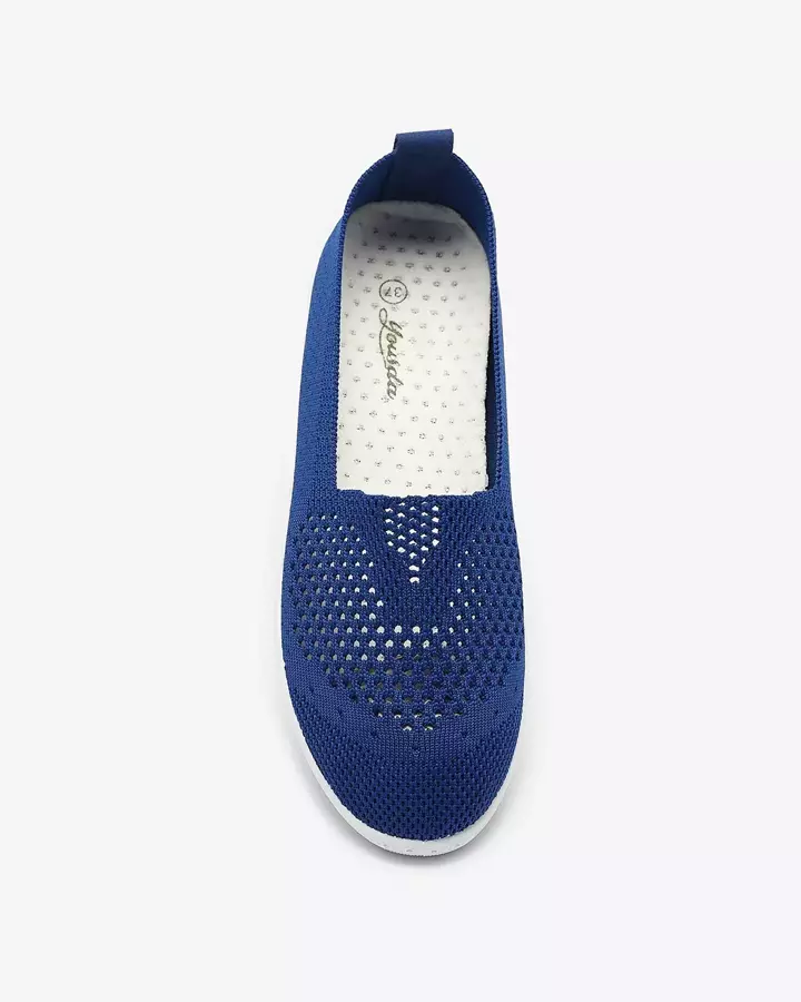 Durchbrochene kobaltfarbene Stoffsneakers Sadola - Footwear