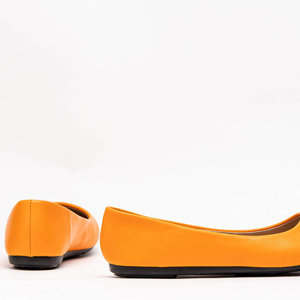 Falo orange Ballerinas aus Öko-Leder - Schuhe