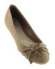 Feggs Khaki Ballerinas mit verziertem Obermaterial - Schuhe
