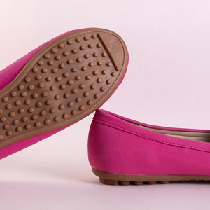 Fuchsiafarbene Damenmokassins mit Emari-Schleife - Schuhe