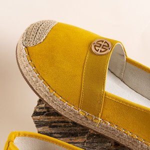 Gelbe Damen Espadrilles mit flachen Absätzen Anatola - Schuhe