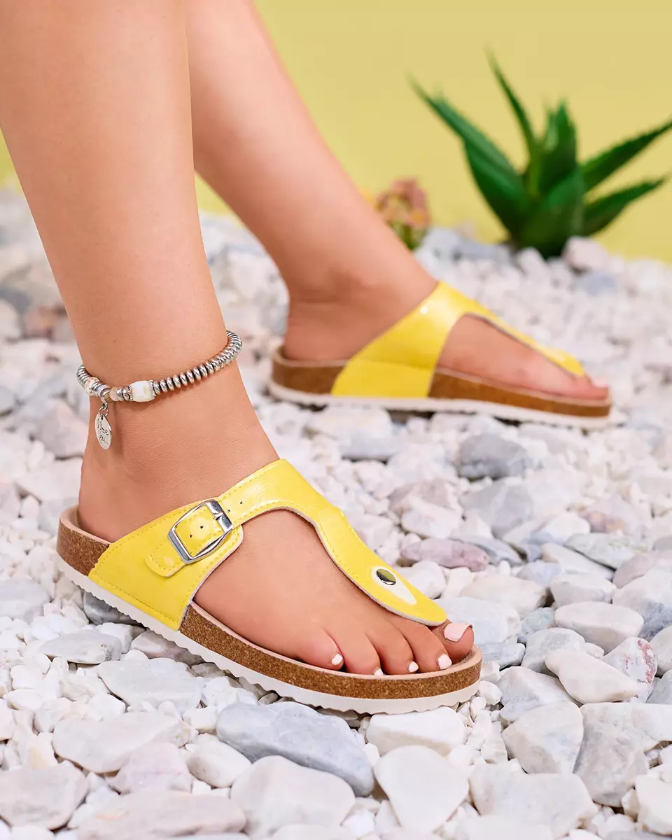 Gelbe Damen-Flip-Flops Elotsi - Schuhe