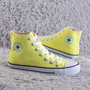 Gelbe High-Top-Sneakers für Damen Inter - Footwear