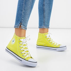 Gelbe High-Top-Sneakers für Damen Inter - Footwear
