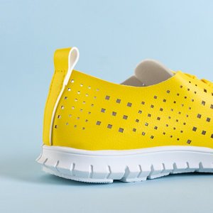 Gelbe Schnürschuhe für Damen von Resma - Shoes