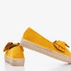 Gelbe durchbrochene Espadrilles auf der Plattform mit Schleife Mimilla - Footwear