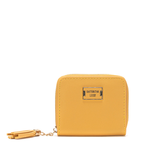 Gelbe kleine Damenbrieftasche mit Schlüsselring - Accessoires