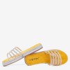 Gelbe transparente Hausschuhe mit Zirkonia Noumeia - Schuhe