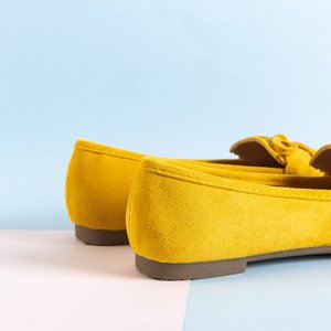 Gelber Damenmokassin mit Schleife Gasioa - Schuhe