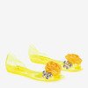 Gelber transparenter Meliski mit Dekorationen Malia - Schuhe
