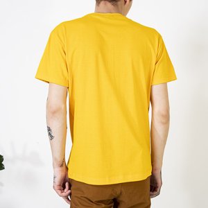 Gelbes Baumwoll-T-Shirt für Herren mit der Aufschrift - Kleidung