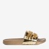 Gold-Flip-Flops mit Slivien-Kette - Schuhe 1