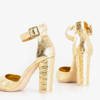 Goldene Damenpumps auf der Post a'la Gerdasi Schlangenhaut - Schuhe