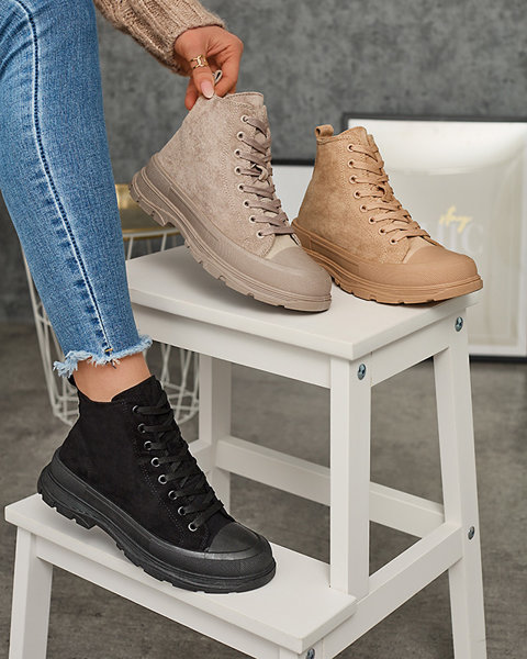 Grau-braune Damen Sport-Sneakers Schuhe Dohho- Footwear