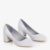 Grau lackierte Damenpumps auf dem Sofronia-Pfosten - Schuhe