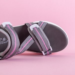 Graue Damen-Sportsandalen Rieka - Footwear