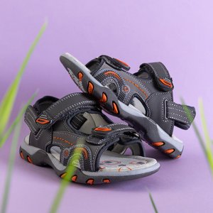 Graue Kinder-Klett-Sandalen von Rupert - Footwear