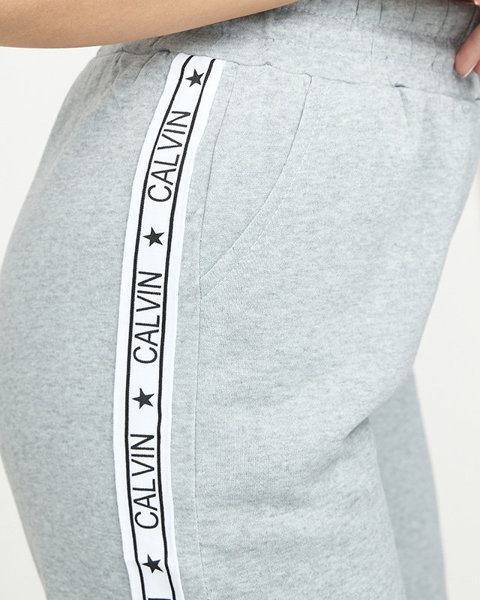 Gray women's insulated sweatpants- Clothing