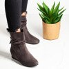 Grey ankle boots from eco suede covered wedge heel Lallen - Footwear
