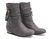 Grey suede ankle boots with covered wedge heels Lovely Shoes