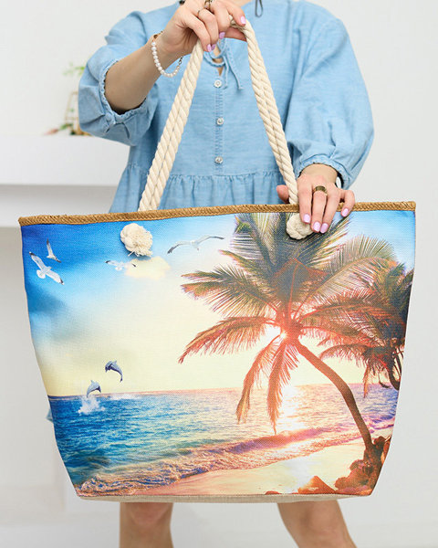Große Strandtasche mit Urlaubsmotiv - Accessoires