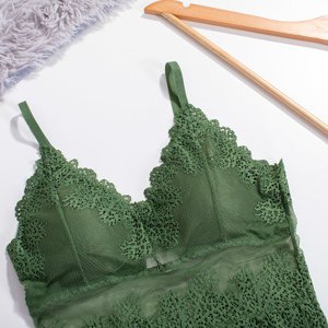 Grüne Dessous für Damen mit Spitze - Unterwäsche