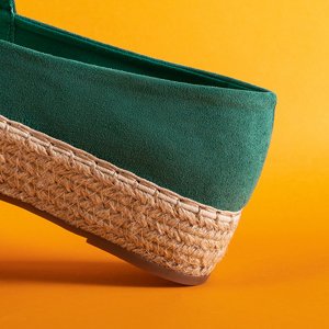 Grüne Espadrilles für Frauen mit Erilla-Kristallen - Schuhe
