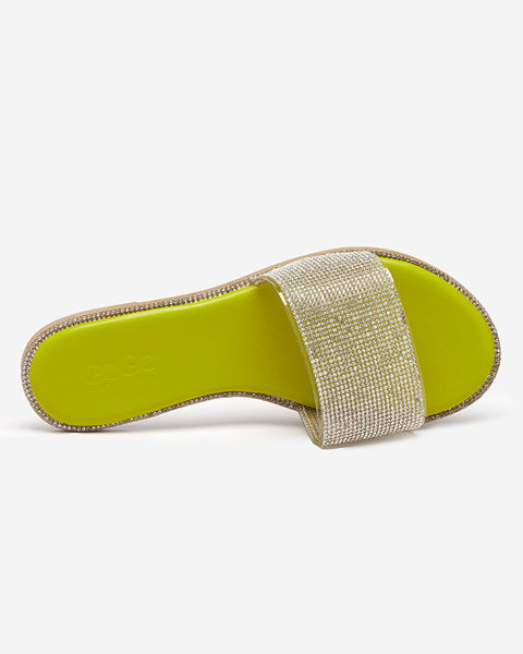 Grüne Frauenschuhe mit Zirkonia Verina - Schuhe