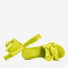 Grüne Hausschuhe mit Schleife Sabella - Schuhe