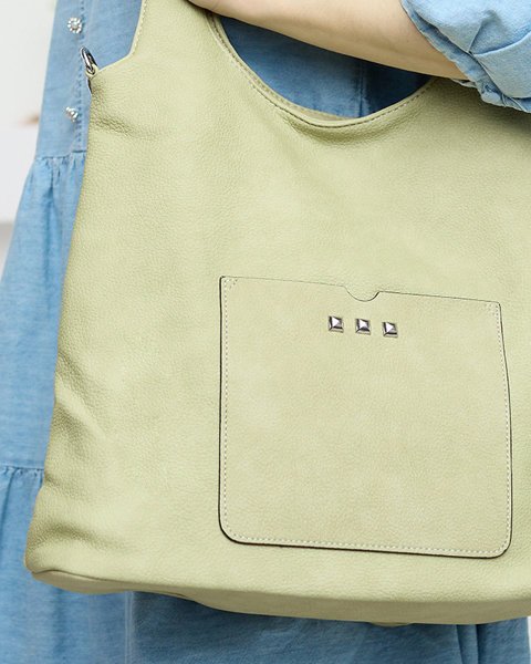 Grüne Shopper-Tasche für Damen - Accessoires