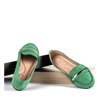 Grüne Slipper mit goldener Verzierung von Greca - Footwear