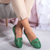 Grüne Slipper mit goldener Verzierung von Greca - Footwear