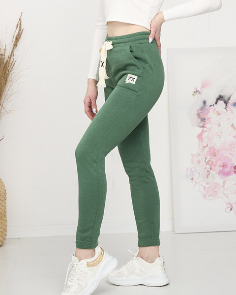 Grüne isolierte Damen-Sweatpants - Kleidung