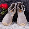 Hellgraue Damen-Espadrilles auf der Citiva-Plattform - Schuhe 1