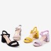 Hellgraue Damensandalen mit glänzendem Finish Mira - Footwear 1